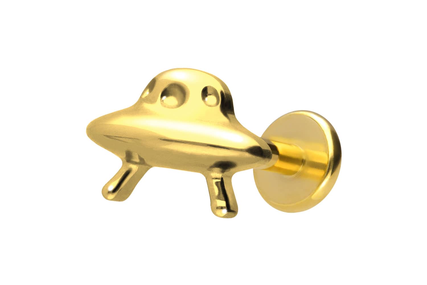 Titan Labret Piercing mit Innengewinde UFO